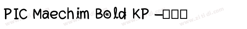 PIC Maechim Bold KP 字体转换